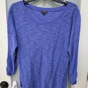 Express Lightweight Blue Sweater Top Women’s M | Soft Knit, Casual Minimalist